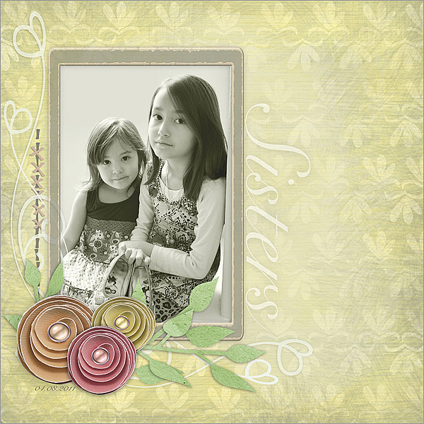 Digital Layouts: Sisters, Blue Glow, Bright Colors, and Lemon&nbsp;Tree