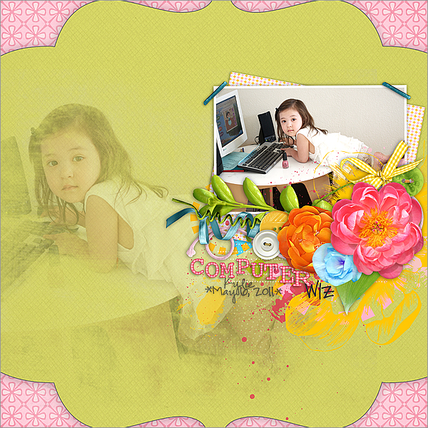 Digital Layouts: Computer Wiz & Spring&nbsp;Happiness